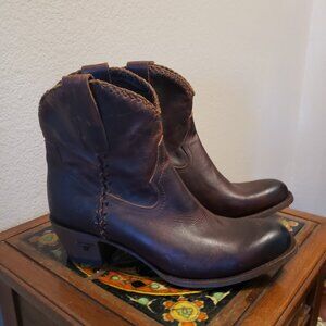 Lane Plain Jane Cowgirl boots womens sz 11m Brown Genuine Leather